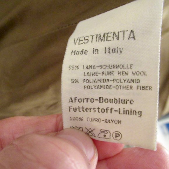 Armani Black Label Men's Light to Medium Brown Herringbone Blazer Size 38R - Picture 8 of 10